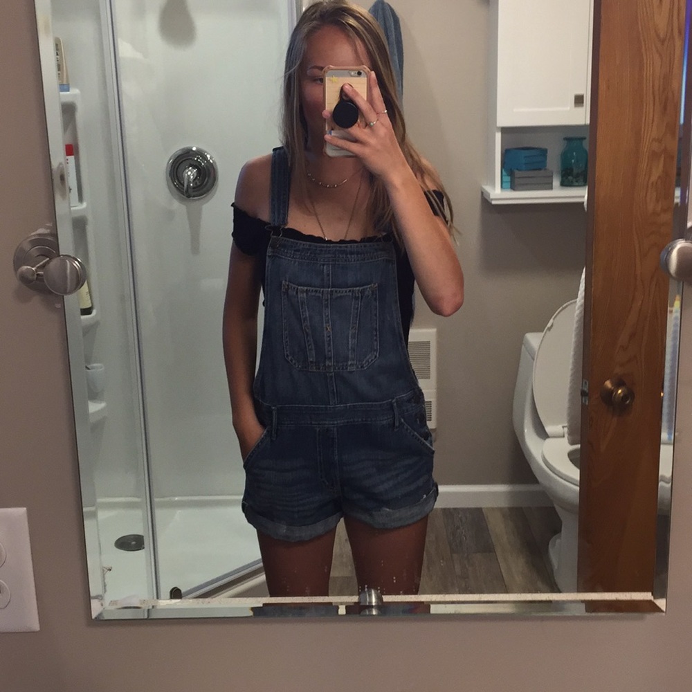 abercrombie overall shorts